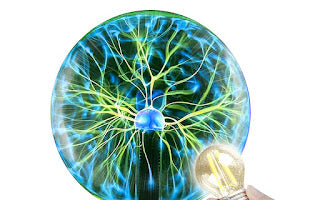 Colorful Plasma Ball - 7 Inch - Static Electricity in a Vacuum Pressurized Glass Globe