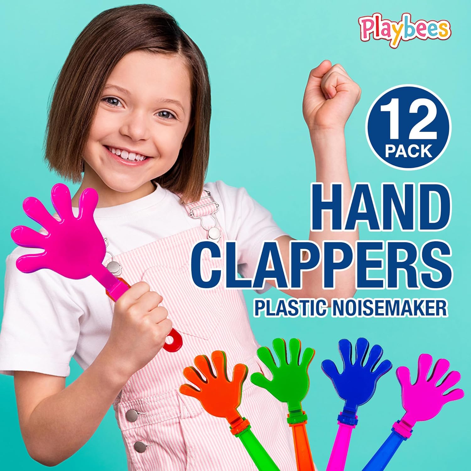Colorful Hand Clappers - 12 Pack - 7