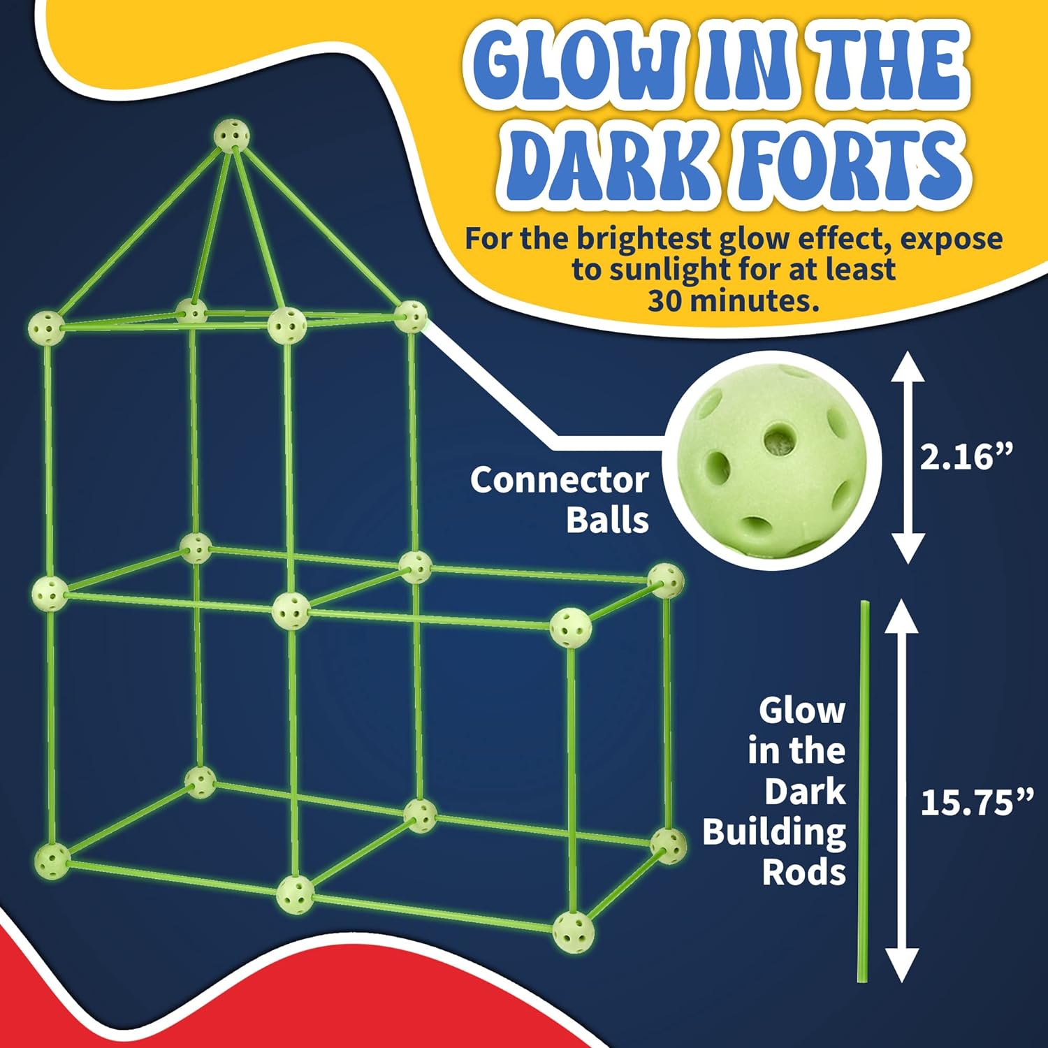 Glow in The Dark Fort Building Kit