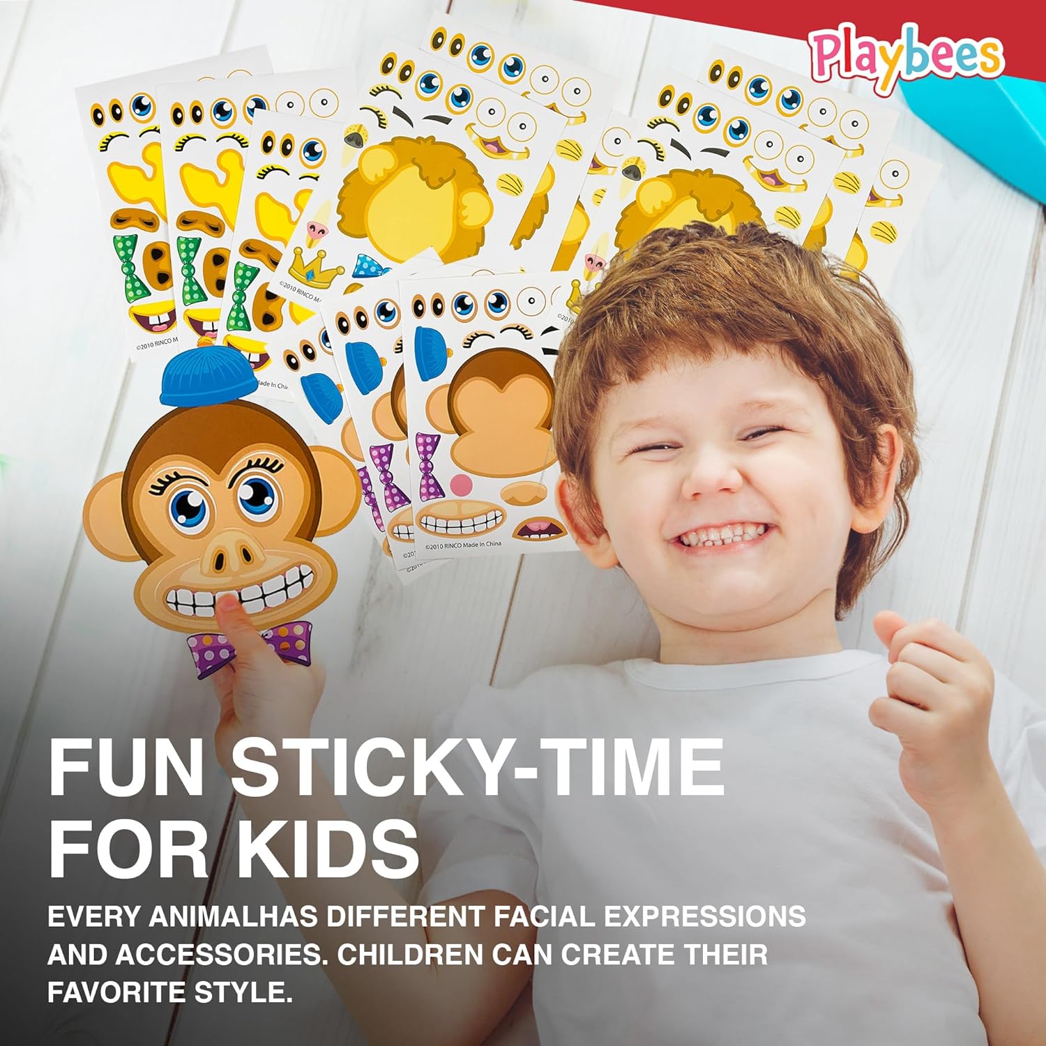 Make A Zoo Animal Stickers - 12 Pack - Zoo and Safari Themed Birthday Party Favors