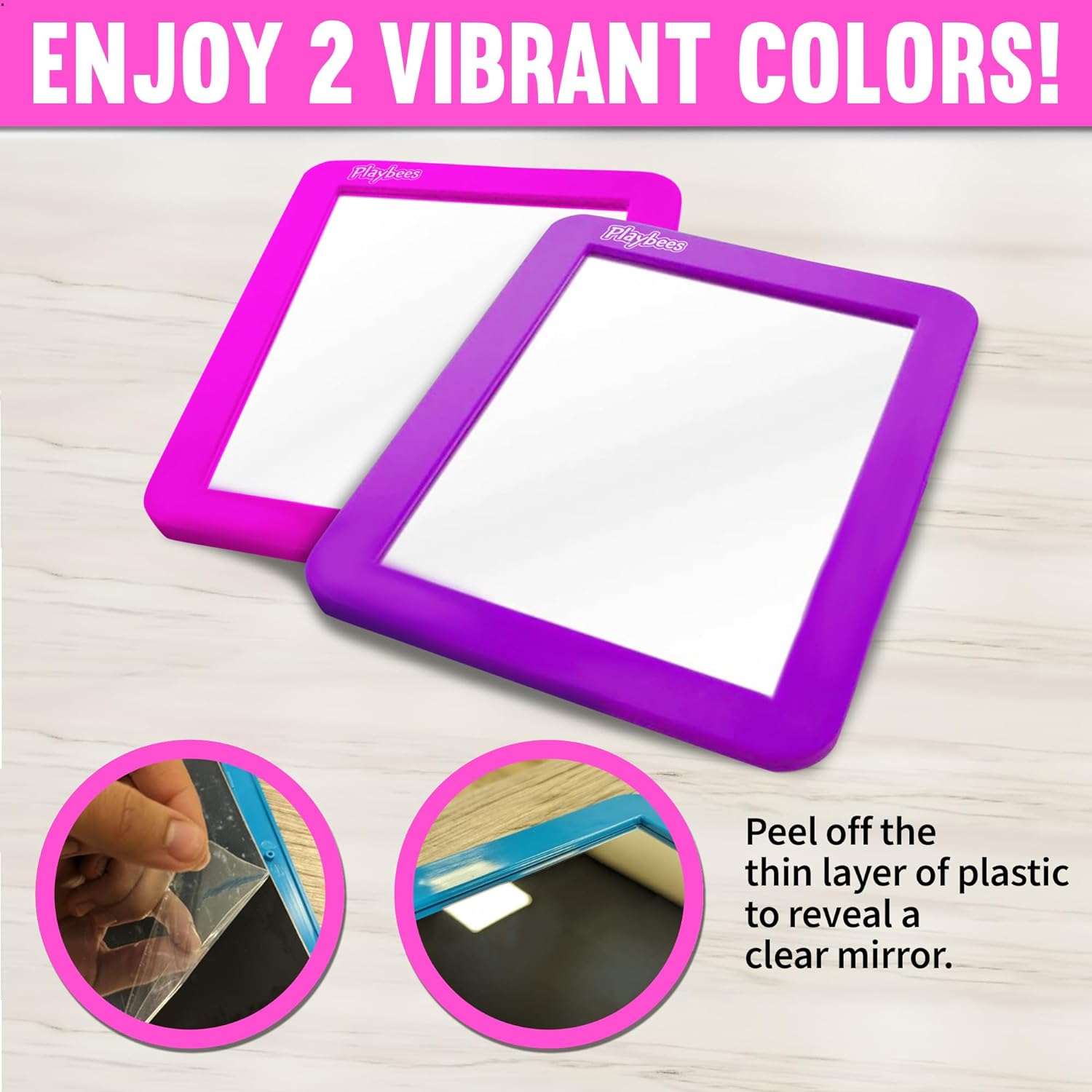 Magnetic Locker Mirror - 2 Pack 5