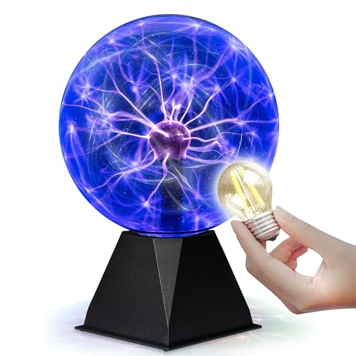 Colorful Plasma Ball - 7 Inch - Static Electricity in a Vacuum Pressurized Glass Globe