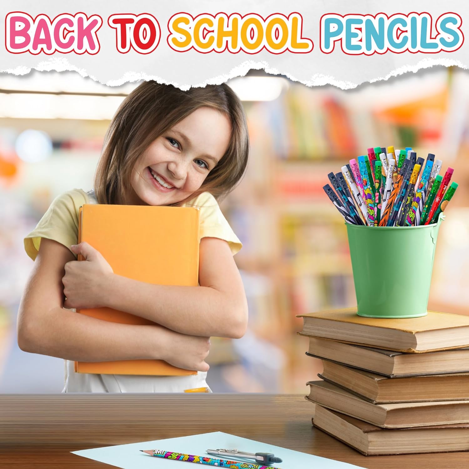 Pencil Assortment 144PC - Assorted Colorful Pencils - Classroom Pencils w/Durable Erasers