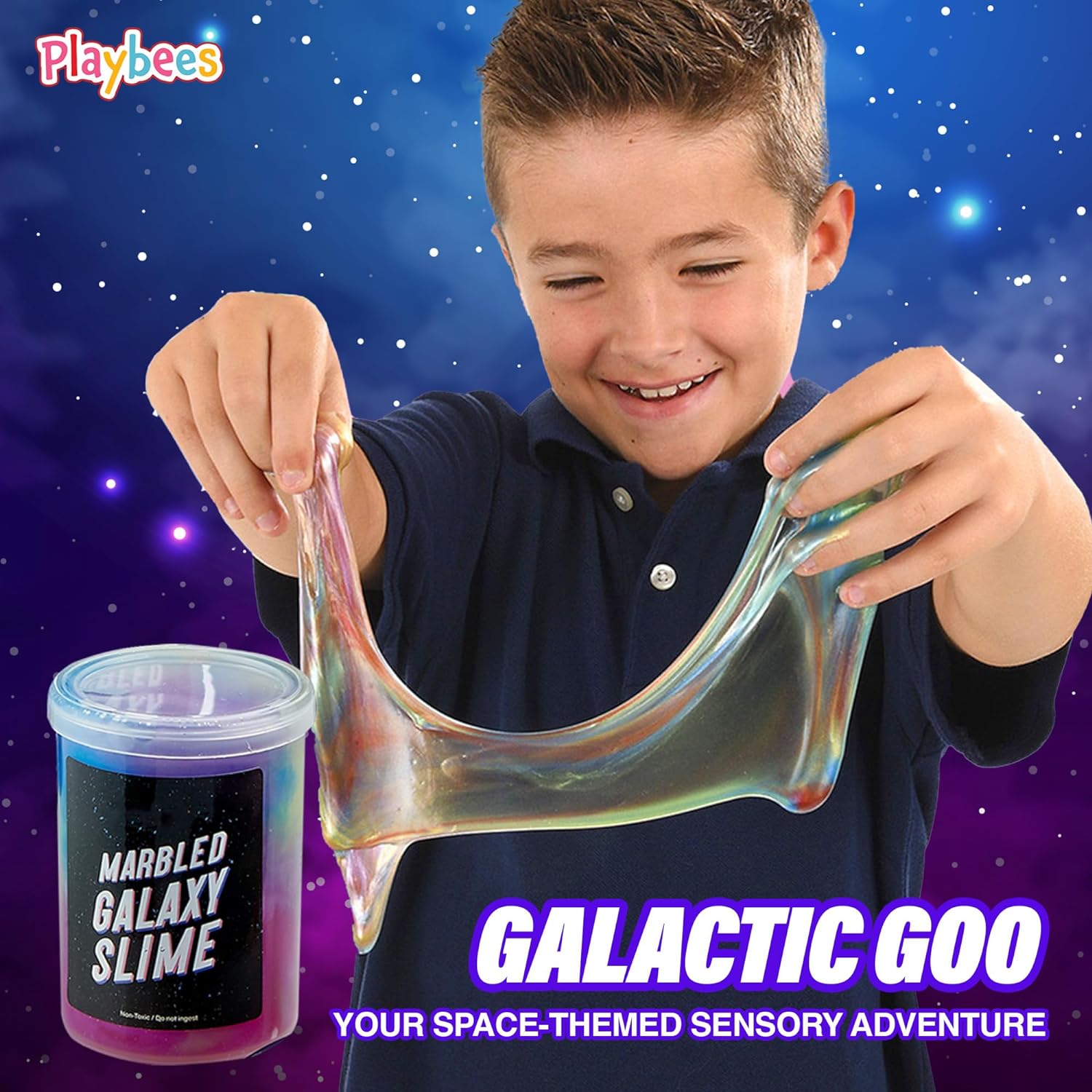 Marbled Galaxy Slime - 24 Pack - Cosmic Galaxy Gooey Unicorn Fidget Kit for Sensory Stimulation and Creative Play