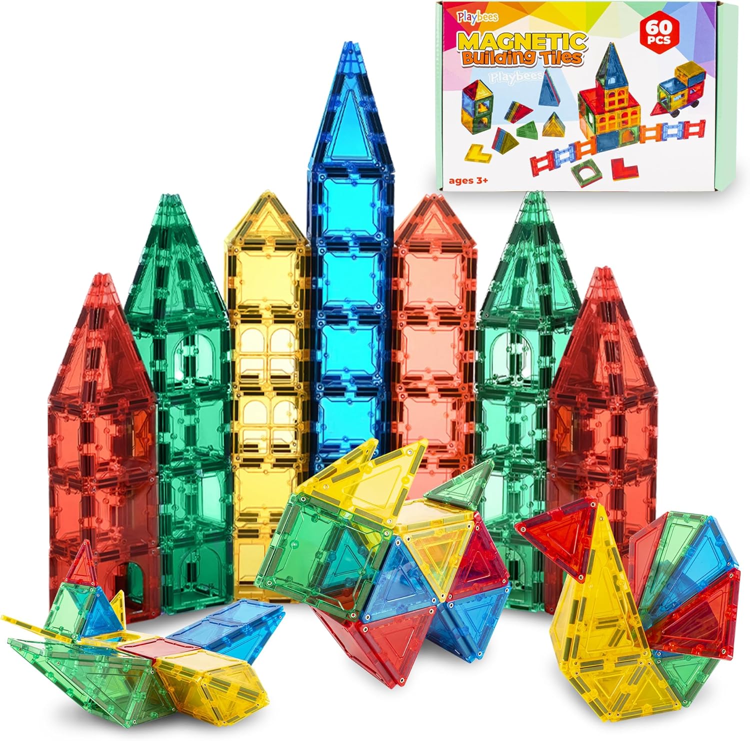 Magnet Building Tiles 60 Pc Set