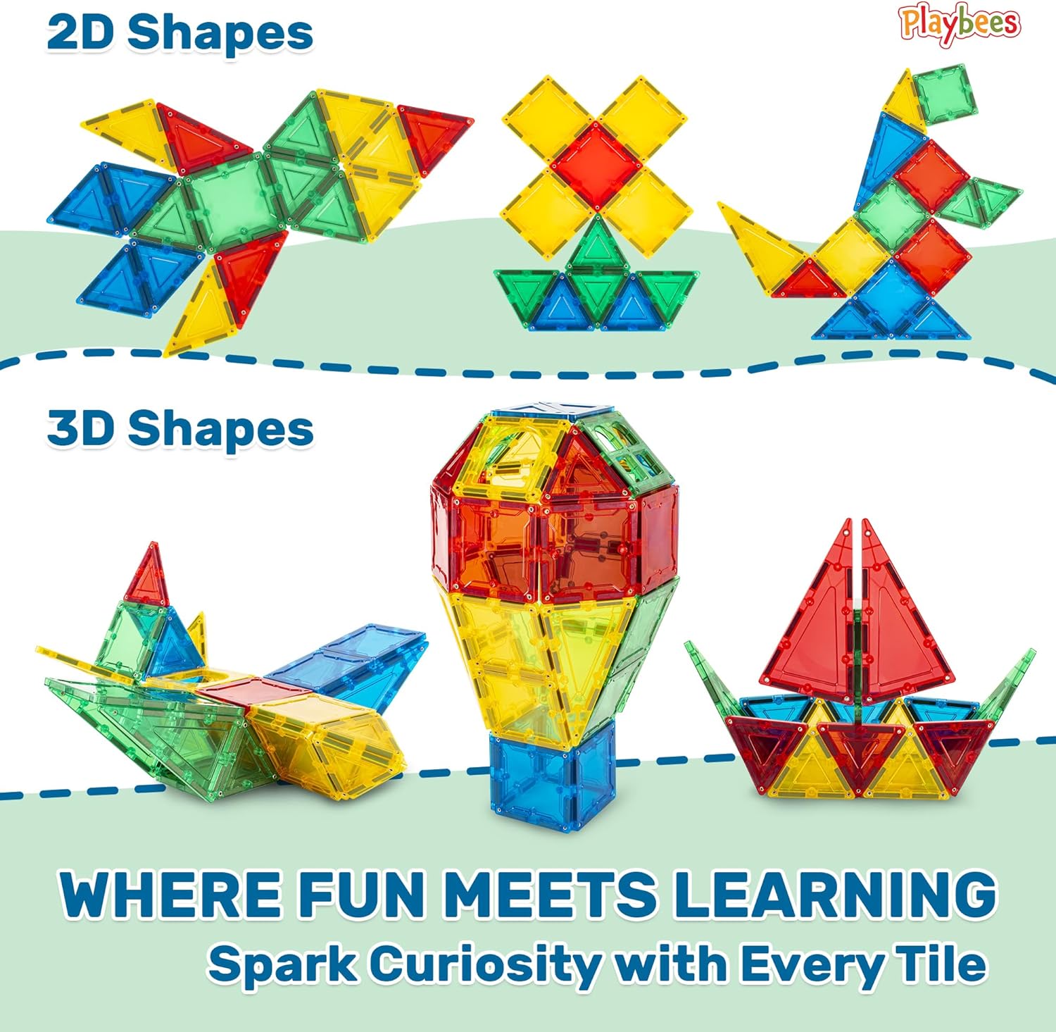Magnet Building Tiles 60 Pc Set