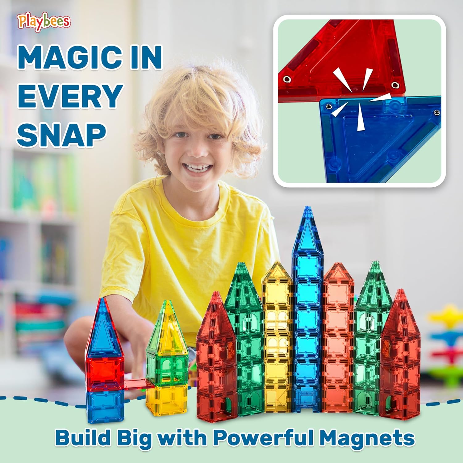 Magnet Building Tiles 60 Pc Set