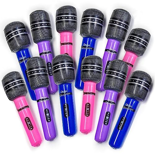 Inflatable Microphones - 12-Pack - 10.5