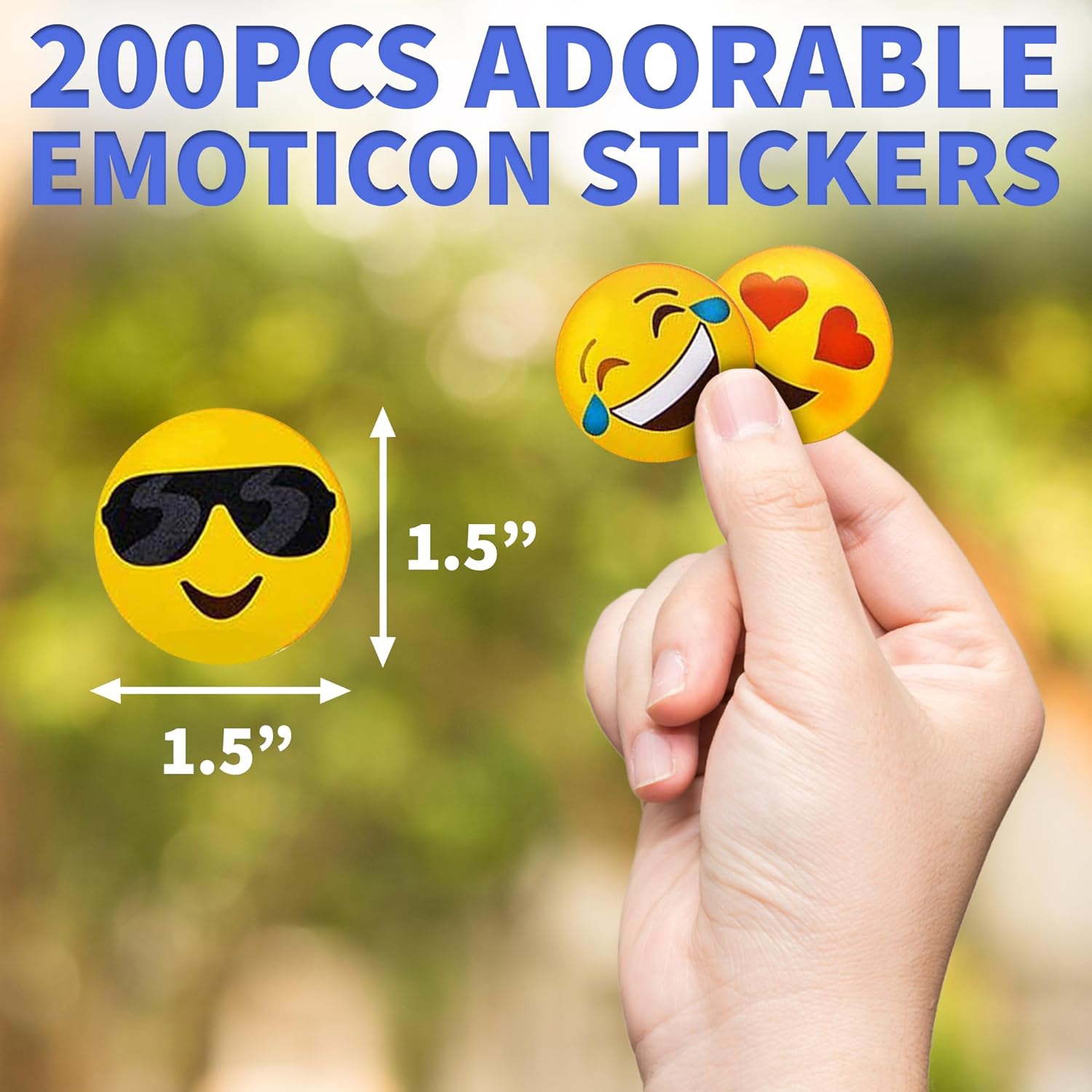 Emoticon Stickers - 2 Rolls - Kids' Party Favors, Game Prizes, Novelty Toys, Arts and Crafts