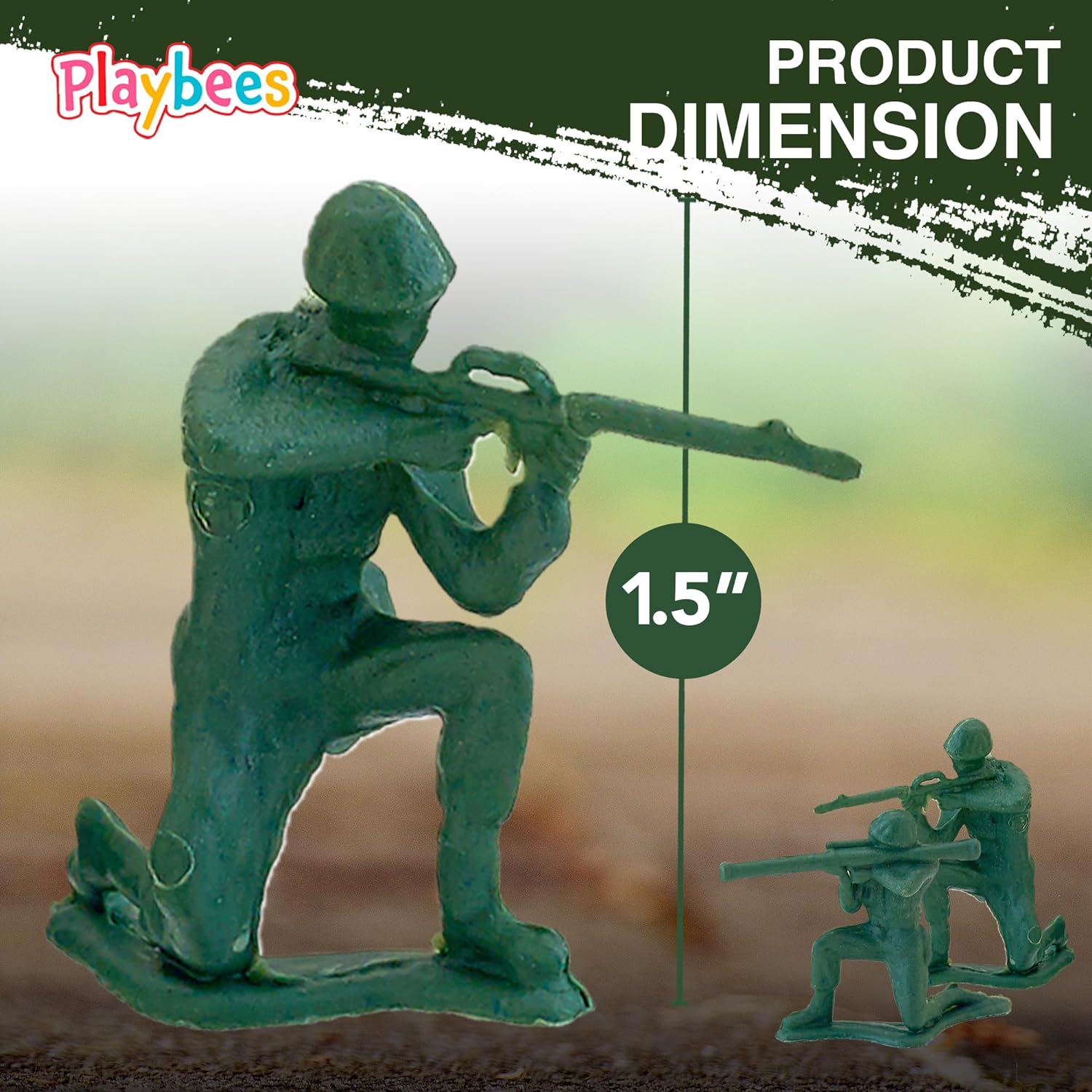 Green Plastic Army Men Figures - 144-Pack Little Green Army Men Toy Soldiers Action Figures