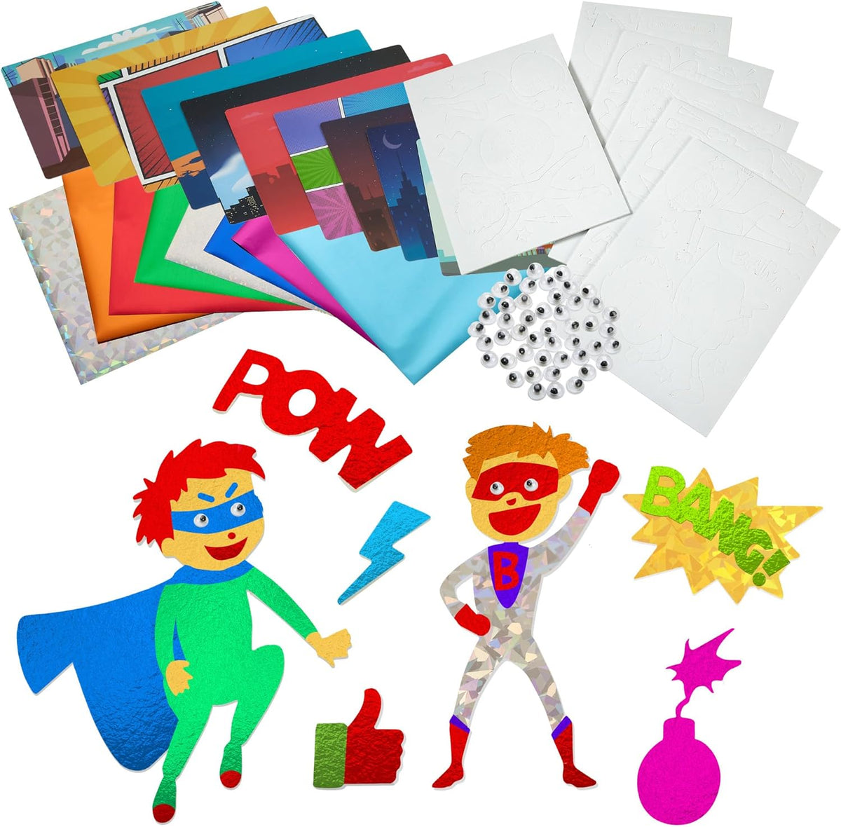 Foil Fun Super Hero - Preschool Arts and Crafts Kit for Kids -  for kids aged 4 to 9