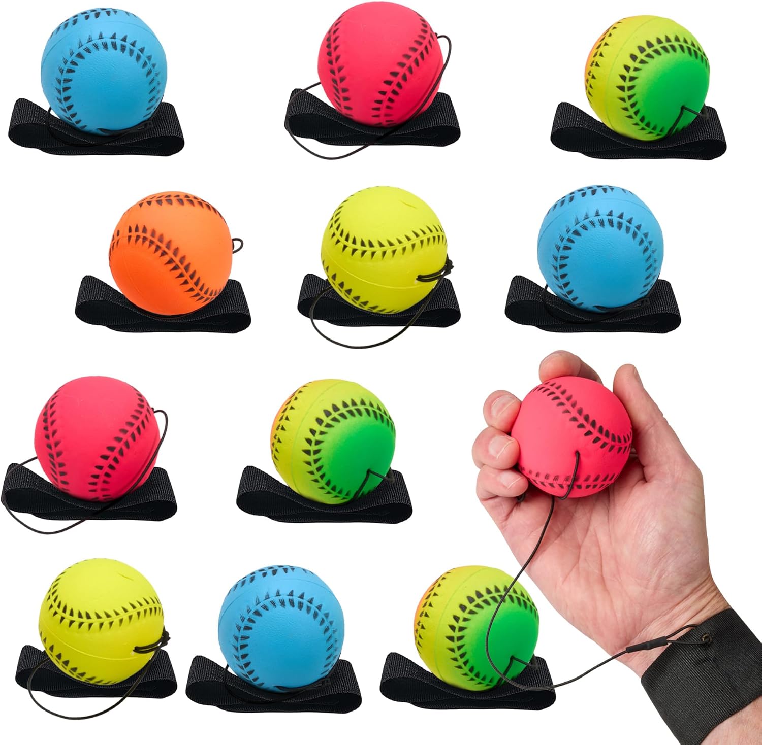 Wrist Baseballs Neon Reactive