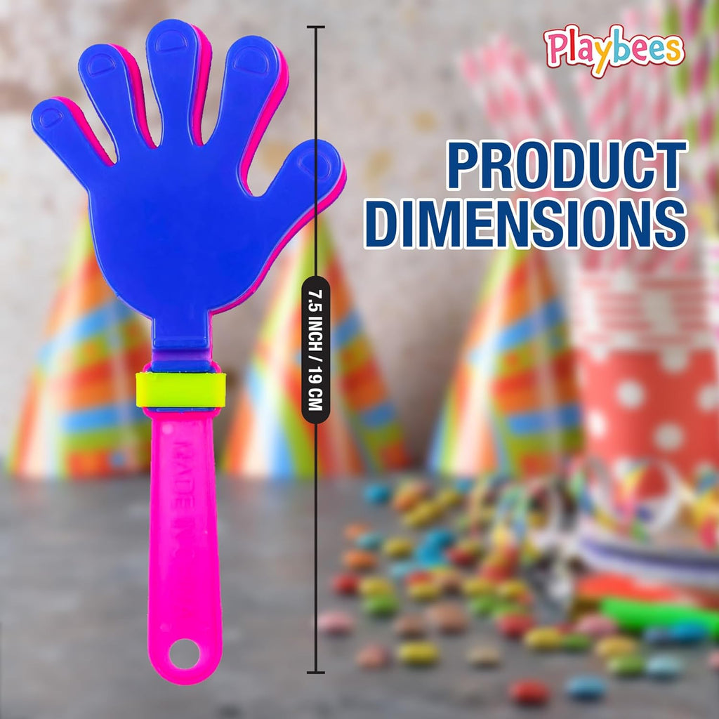 Colorful Hand Clappers - 12 Pack - 7" Noisemakers for Ultimate Party Fun