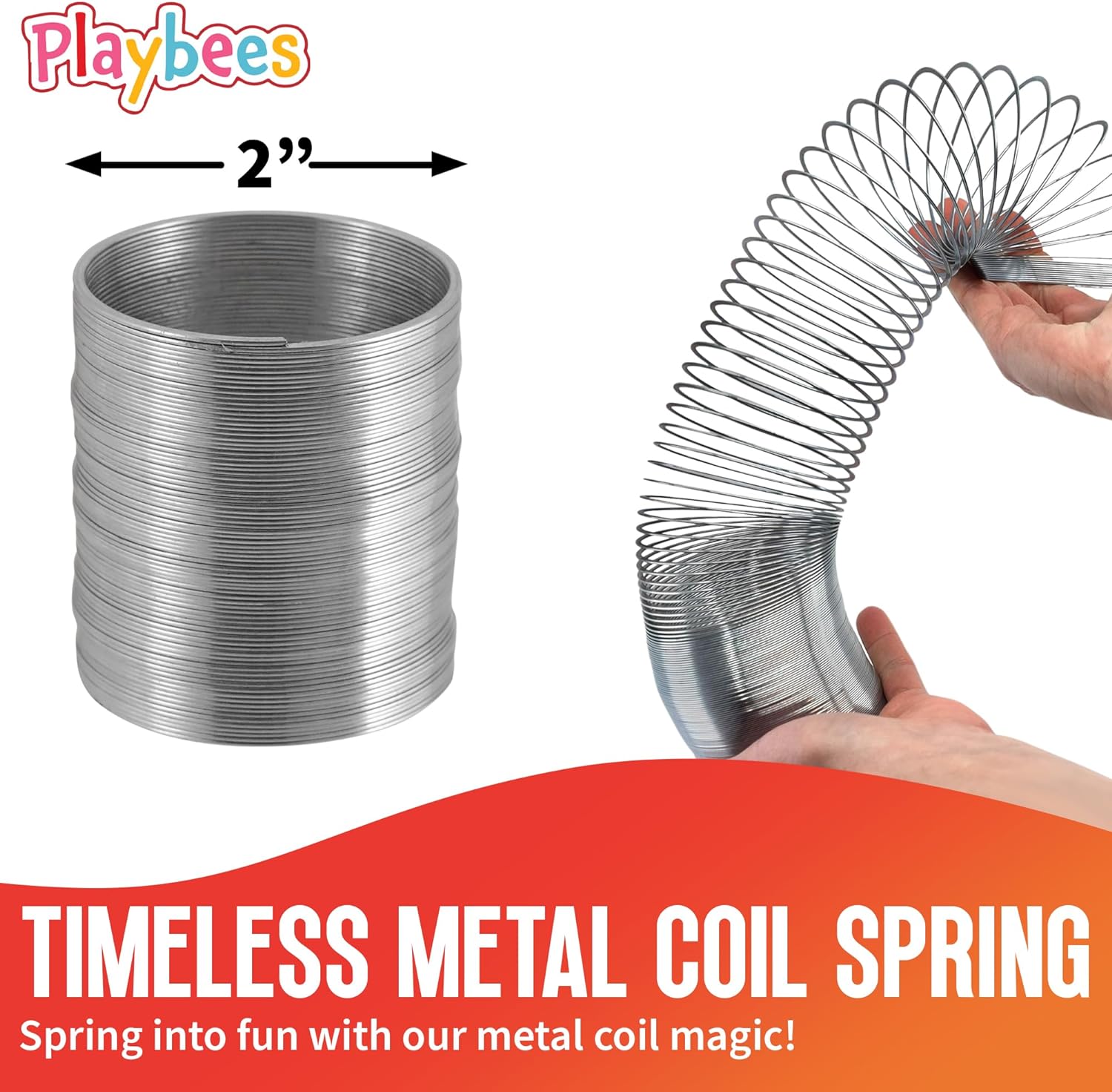 Metal Coil Spring Walking Toys - 4 Pack 2 Inch - Perfect Novelty Prize and Party Favor