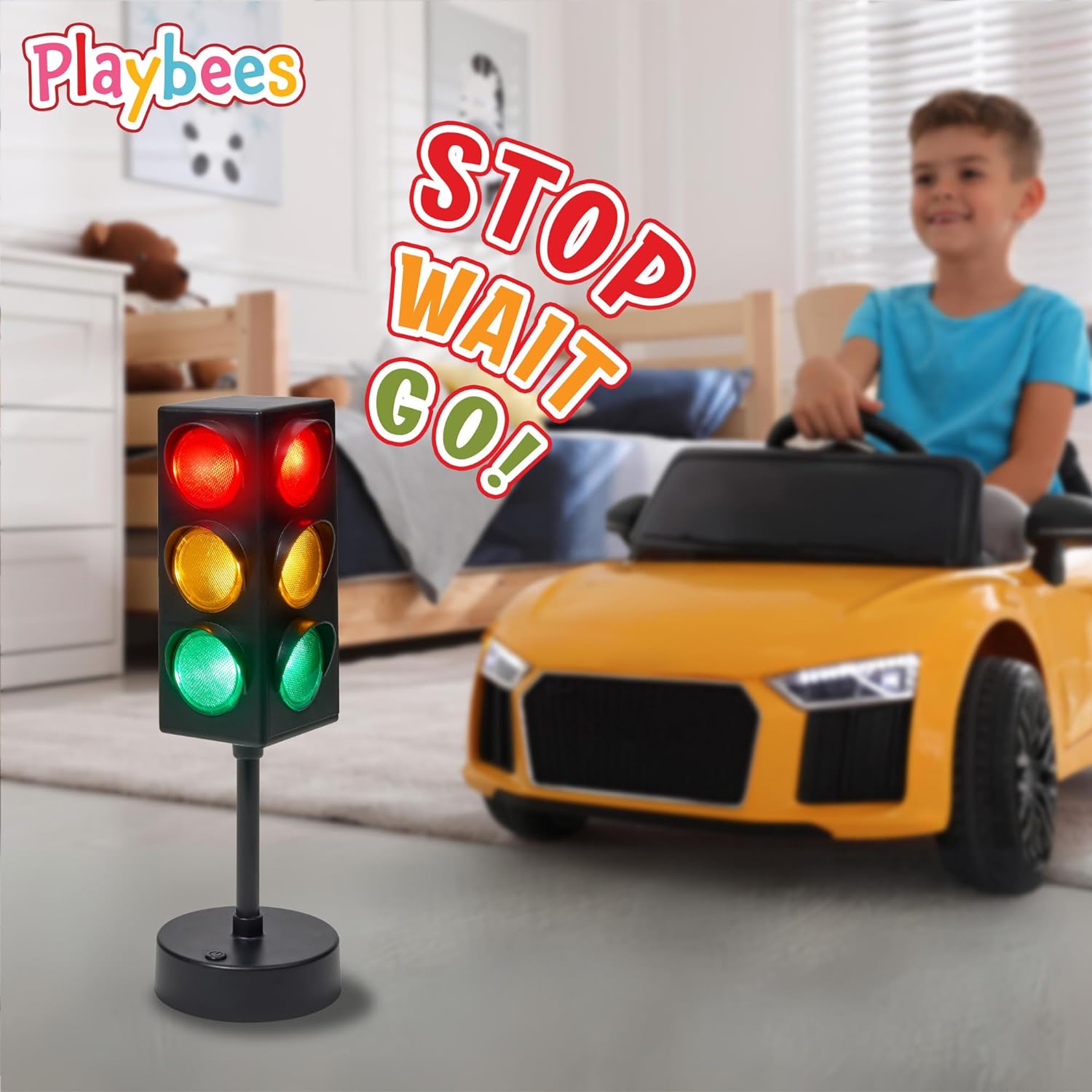 Mini Traffic Light Lamp with Color Changing Modes - Vibrant Decoration for Kids' Bedrooms Table Lamp and Themed Parties