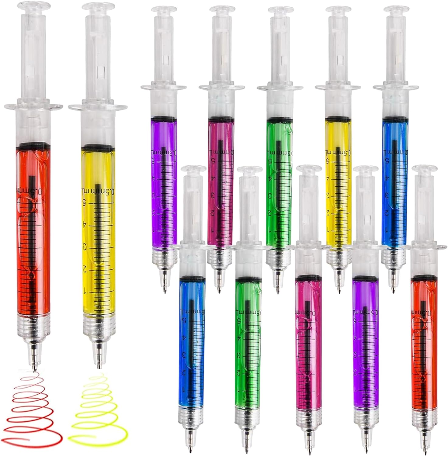 Syringe Pens Multi-Color – 24 Pack Novelty Pens for Nurses & Party Favors