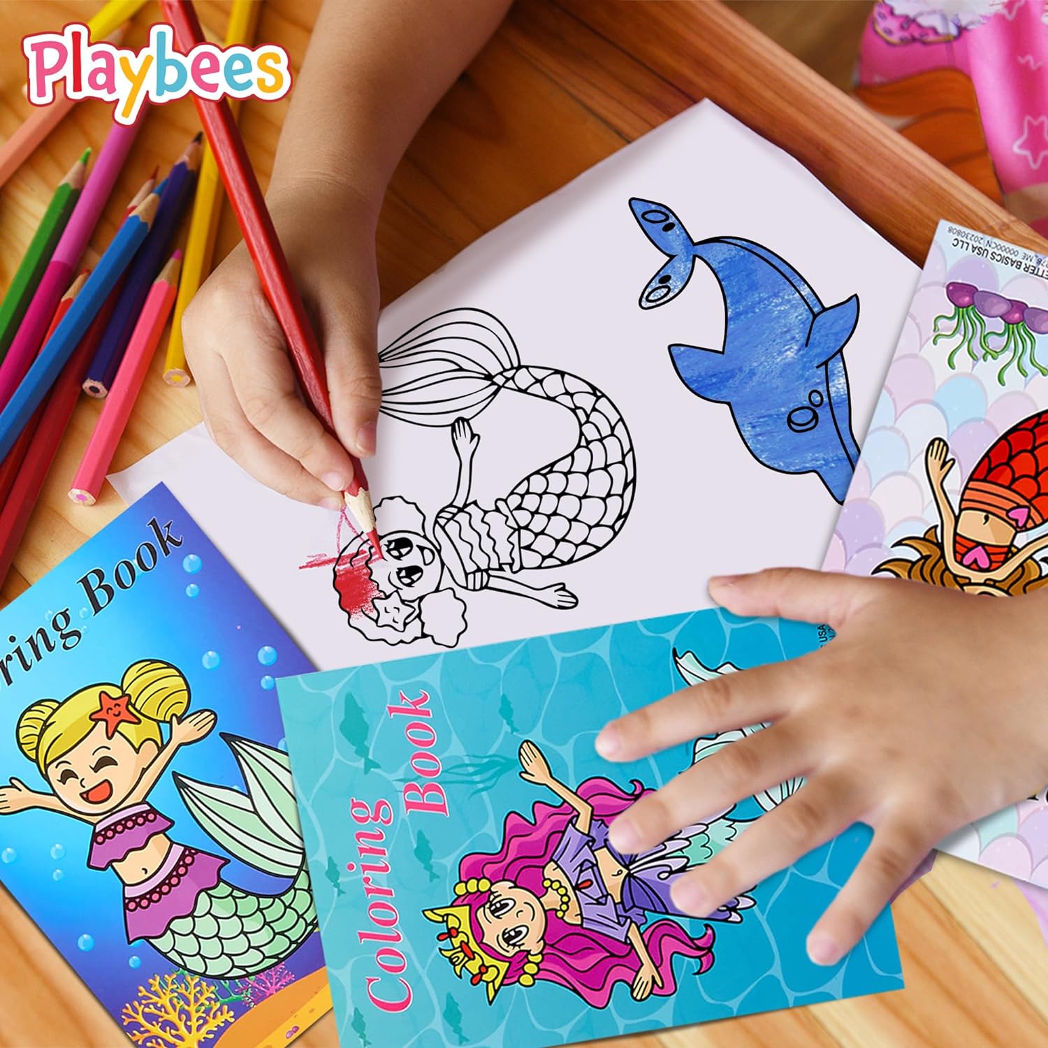 Mermaid Coloring Books - 20 Pack - Kids Under The Sea Party Favors Boys & Girls