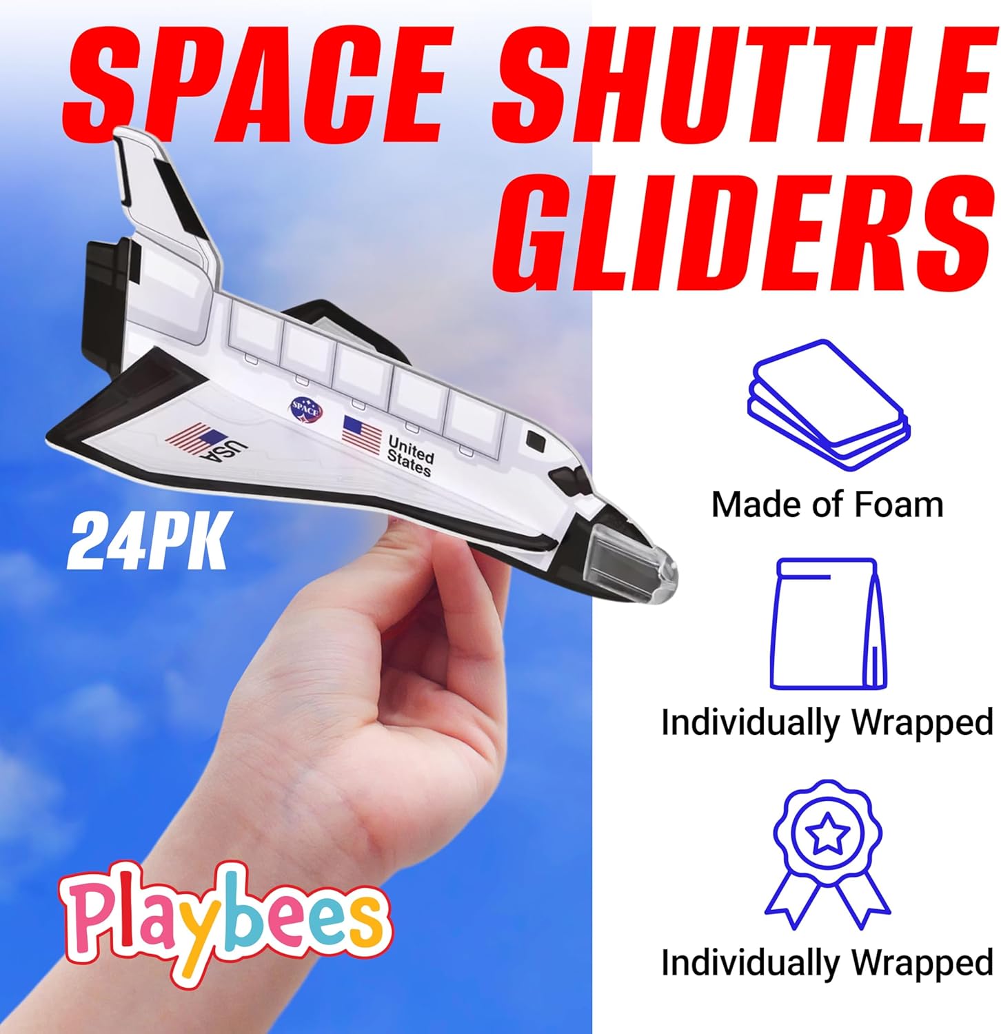 Playbees Space Shuttle Gliders 24 Pack