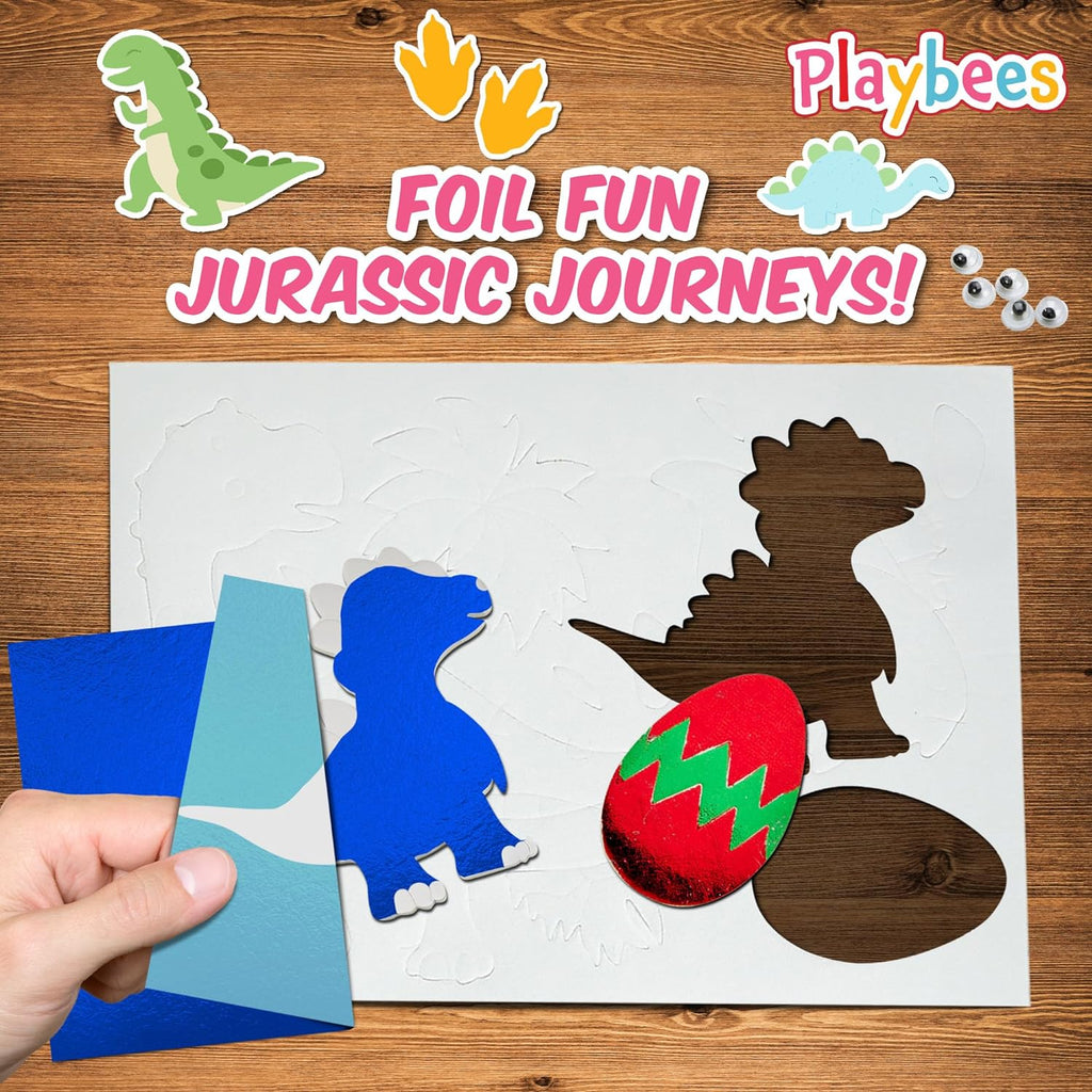 Foil Fun Dinosaurs - Preschool Arts and Crafts Kit for Kids -  for kids aged 4 to 9