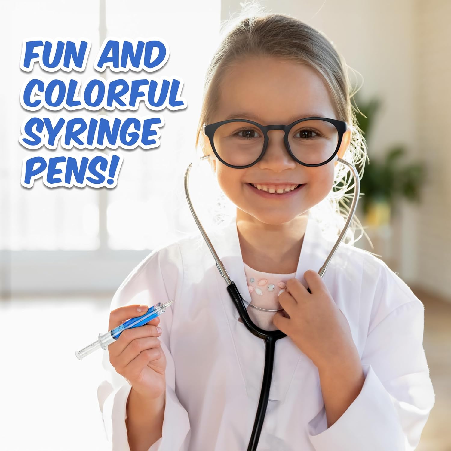 Syringe Pens Multi-Color – 24 Pack Novelty Pens for Nurses & Party Favors
