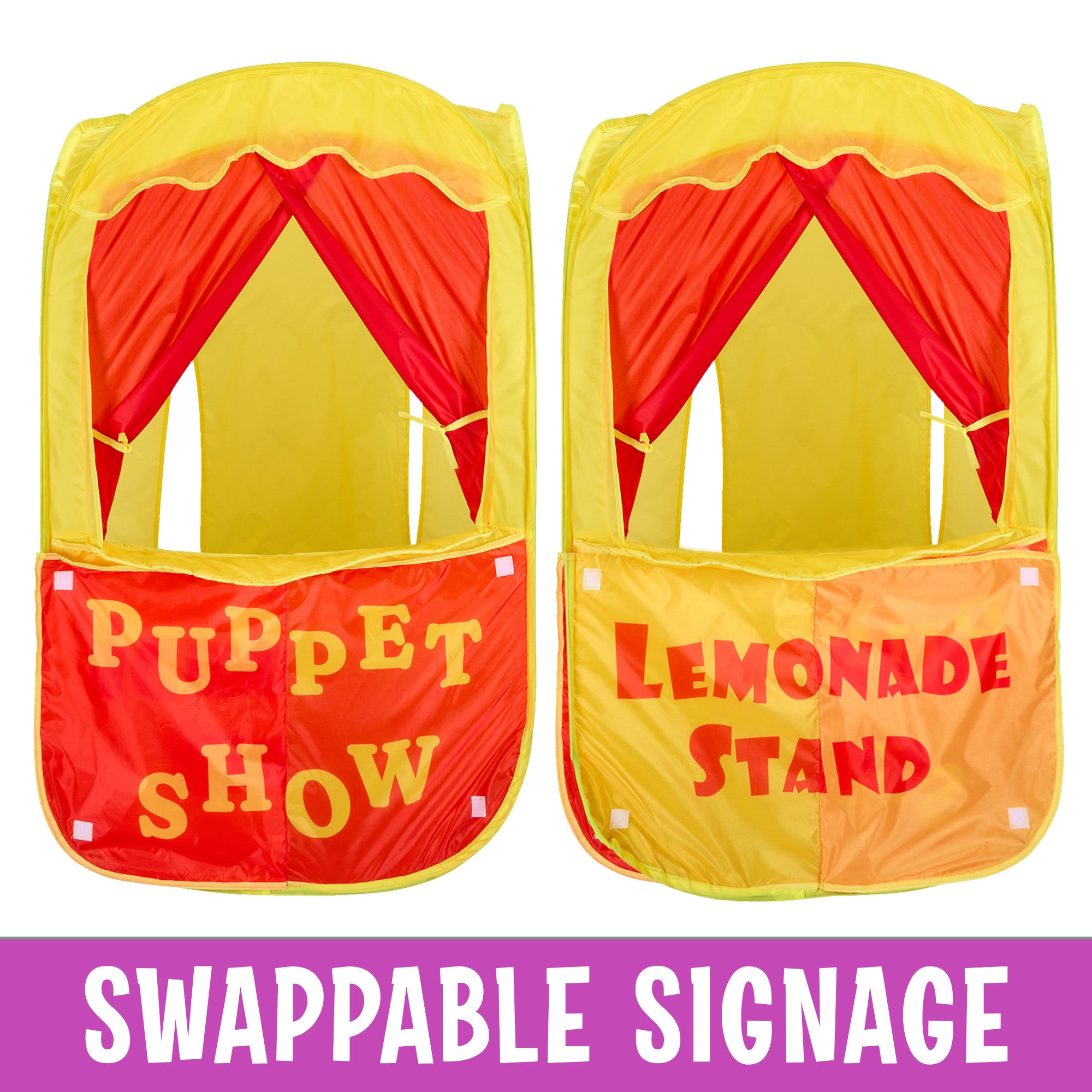 Puppet Show Pop-Up Tent Playhouse – Indoor/Outdoor Toddler Theater & Lemonade Stand