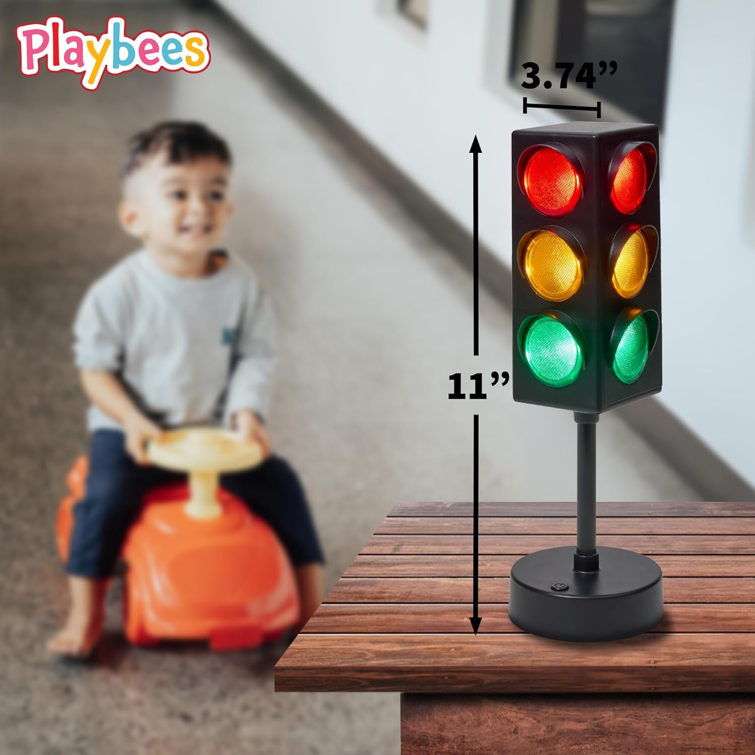 Mini Traffic Light Lamp with Color Changing Modes - Vibrant Decoration for Kids' Bedrooms Table Lamp and Themed Parties