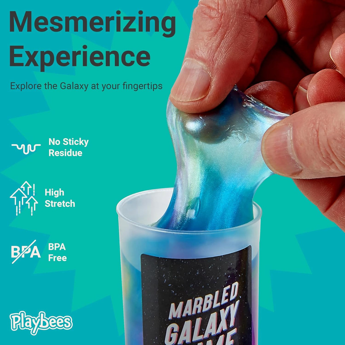 Marbled Galaxy Slime - 24 Pack - Cosmic Galaxy Gooey Unicorn Fidget Kit for Sensory Stimulation and Creative Play