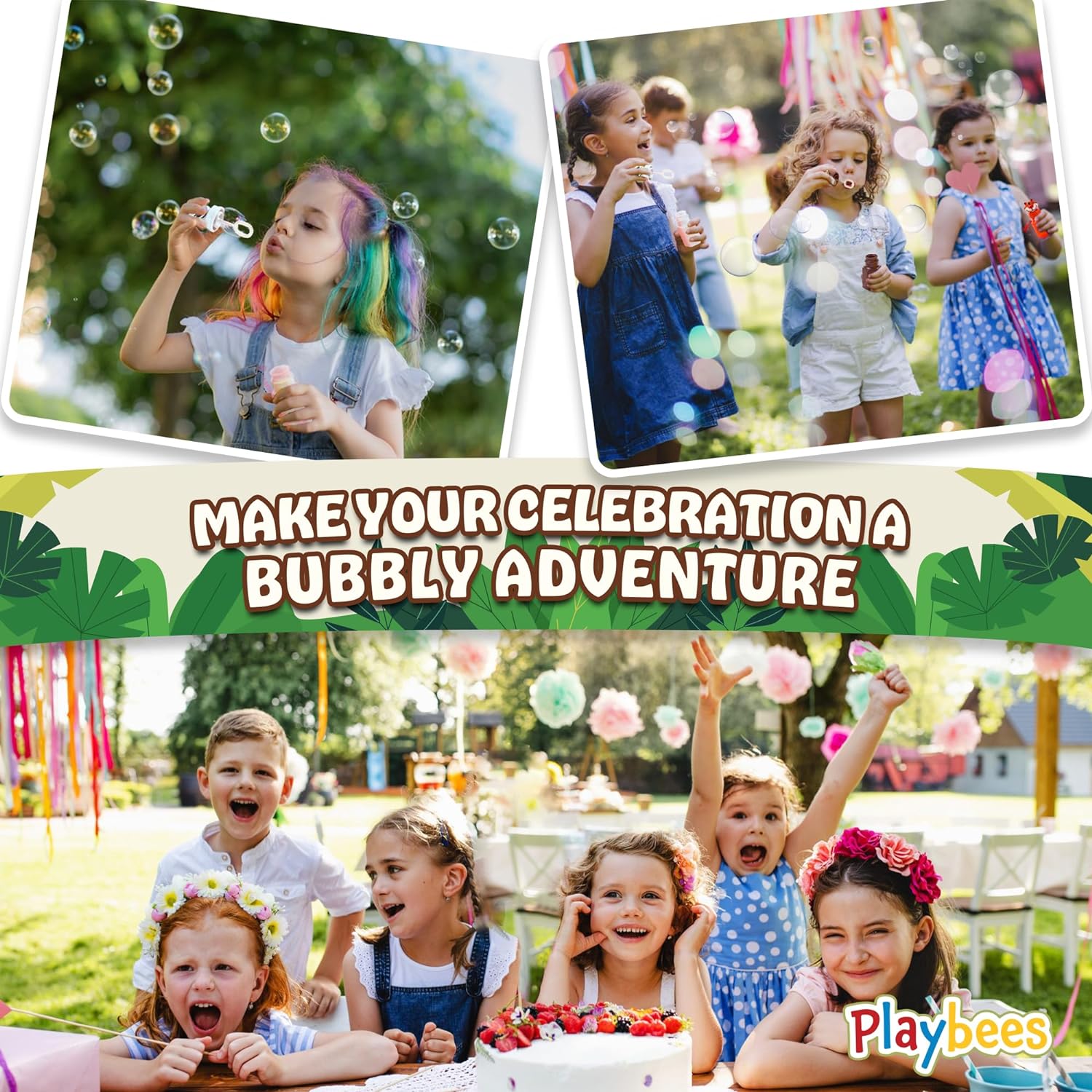 Zoo Animal Bubbles - 24 Pack - Safari Party Favors, Bulk Mini Wand Bottles - Jungle Zoo Characters for Kids