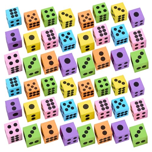 Neon Foam Dice Set - 48 Pack - Ignite Imaginations, Boost Math Skills, Perfect for Gifts and Parties