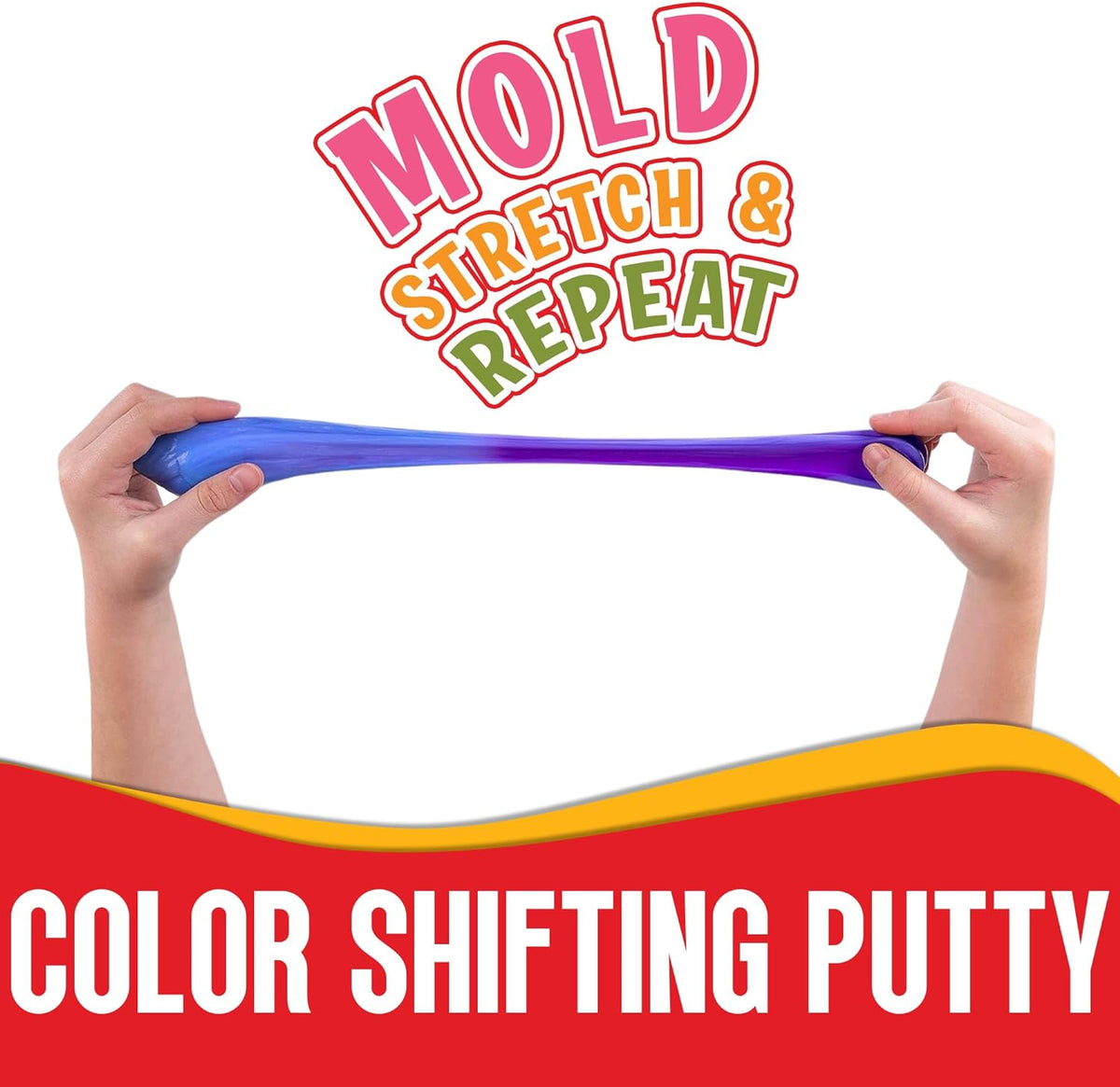 Color Changing Fudge Putty 4-Pack - Heat Sensitive Slime - 2 Oz per Container