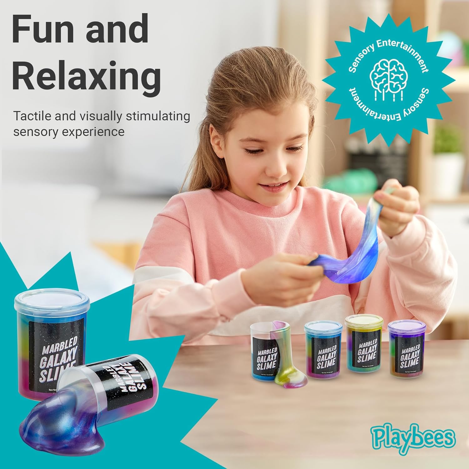 Marbled Galaxy Slime - 12 Pack - Cosmic Galaxy Gooey Unicorn Fidget Kit