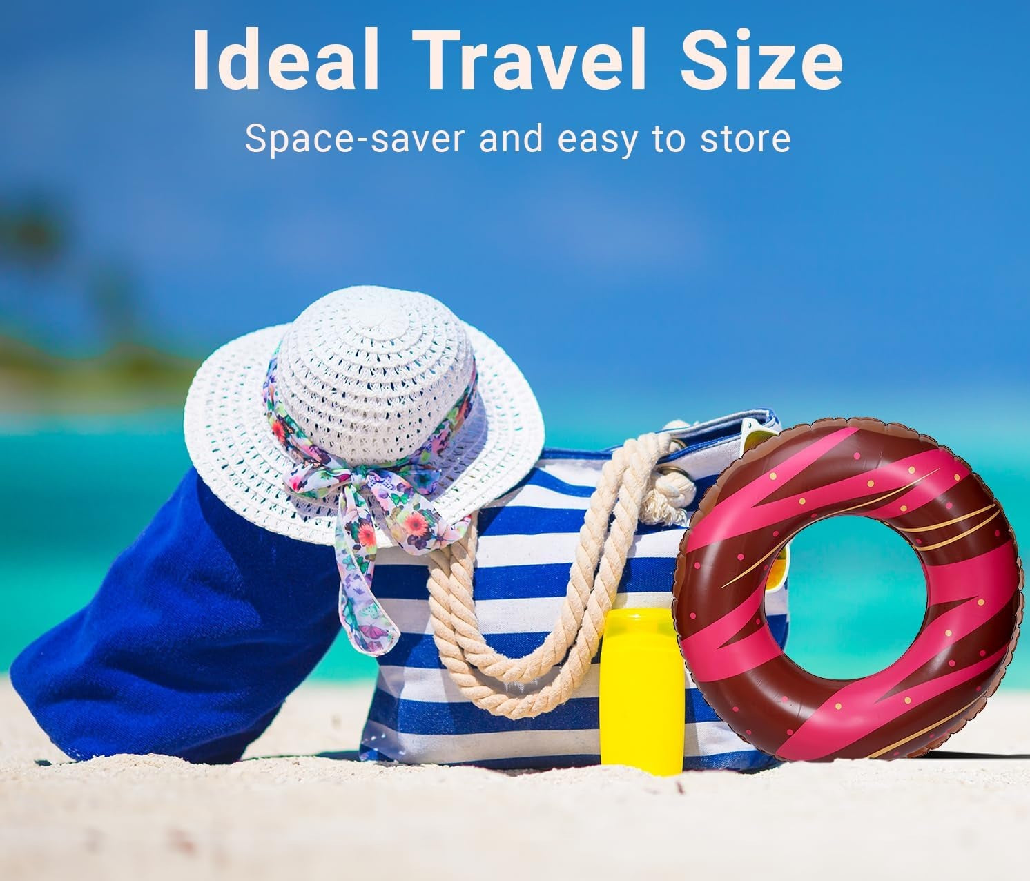 Chocolate Donut Inflatable Pool Floats - 4PK - Fun Swimming Rings &  Pool Floats for Kids & Adults -  Summer Toys - Pool Parties & Decoration