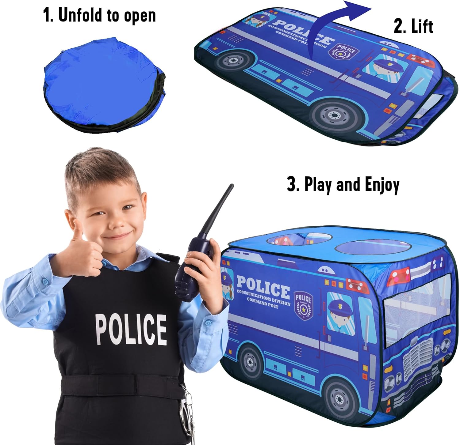 Police Pop-Up Play Tent
