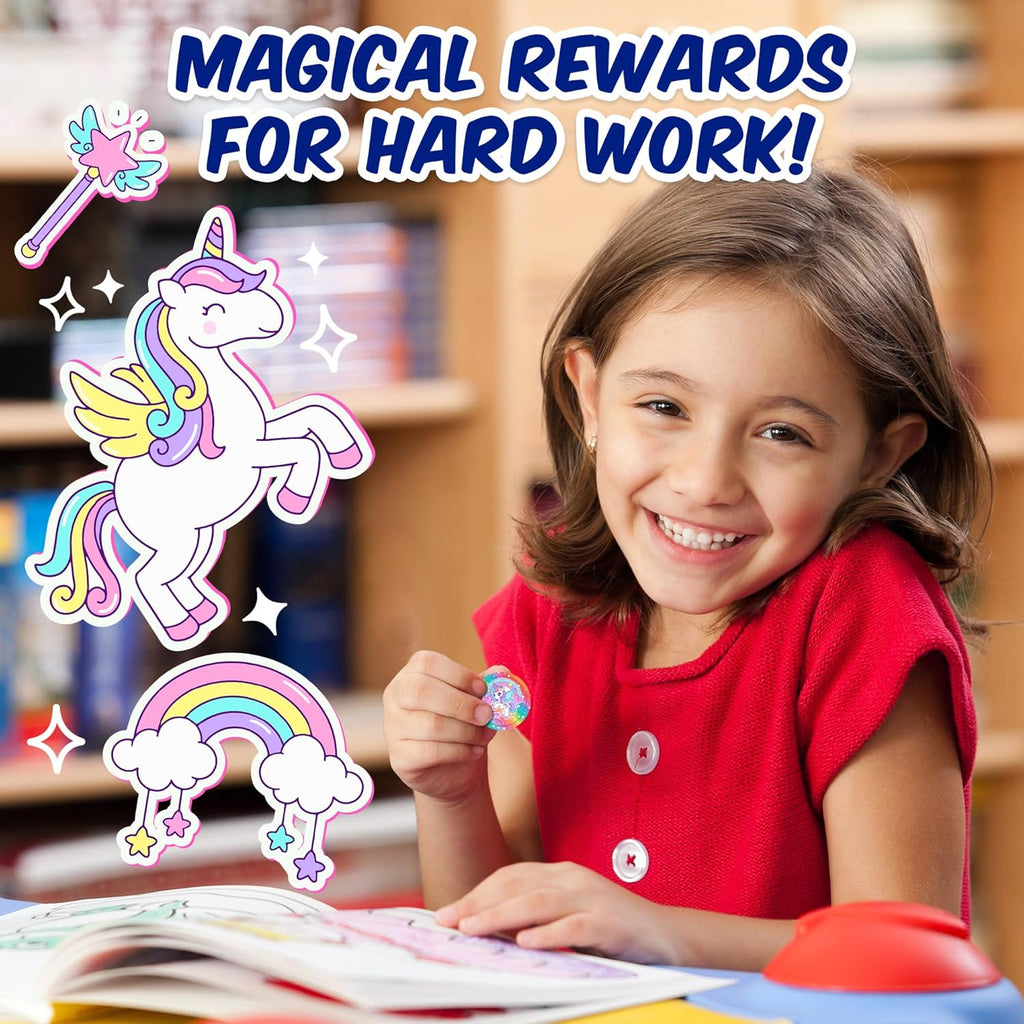 Unicorn Emoticon Sticker Rolls - 1.5 Inch Decal Stickers - 100 Pcs - Reward Stickers - Unicorn Party Supplies - Mailing Seal Sticker