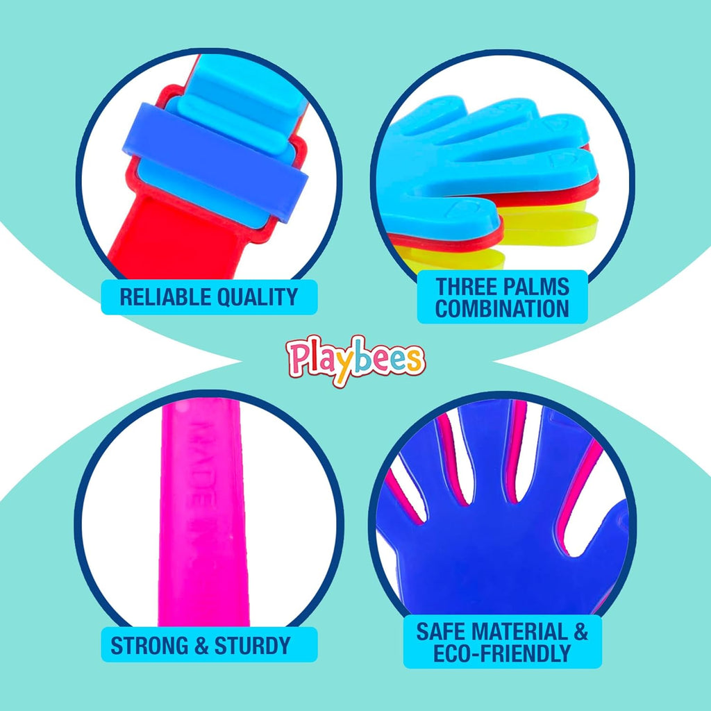 Colorful Hand Clappers - 12 Pack - 7" Noisemakers for Ultimate Party Fun