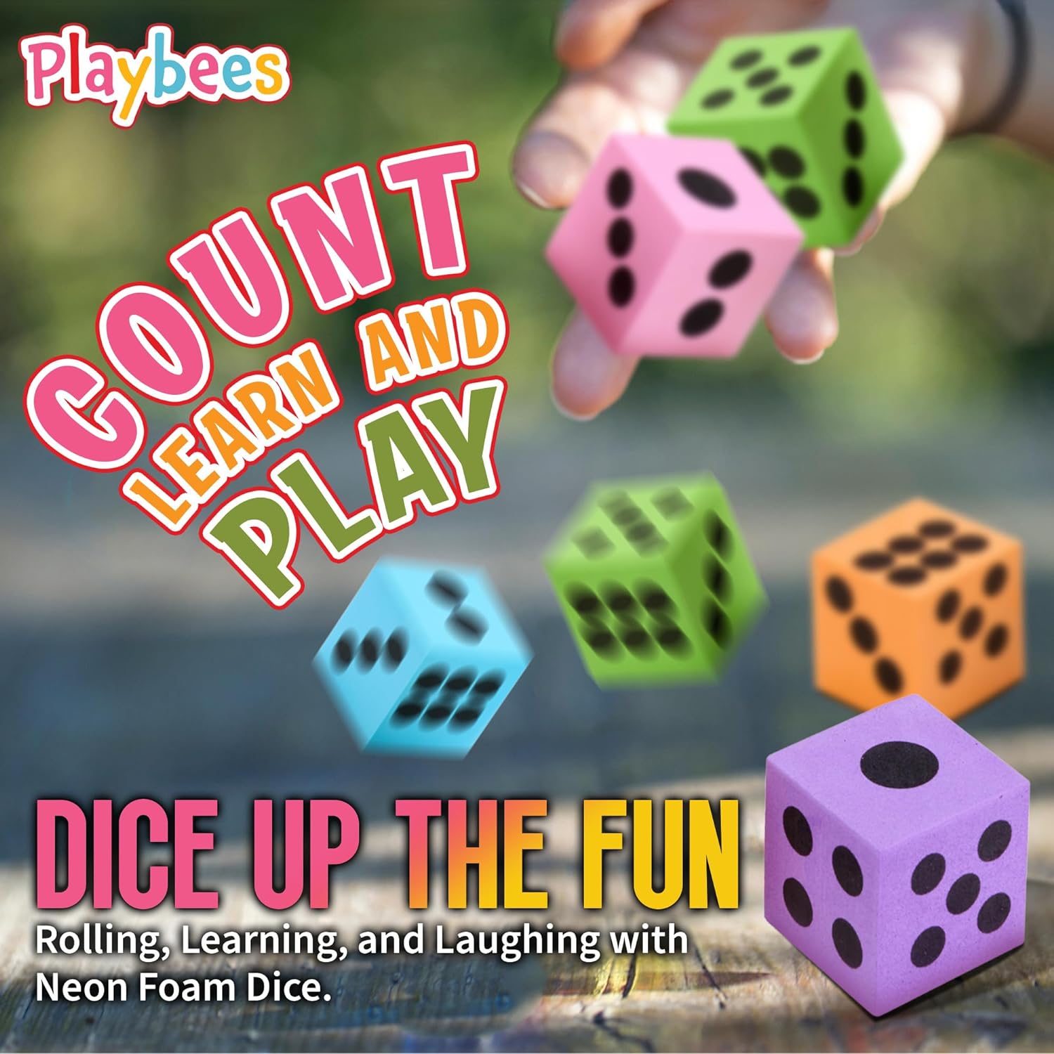 Neon Foam Dice Set - 48 Pack - Ignite Imaginations, Boost Math Skills, Perfect for Gifts and Parties