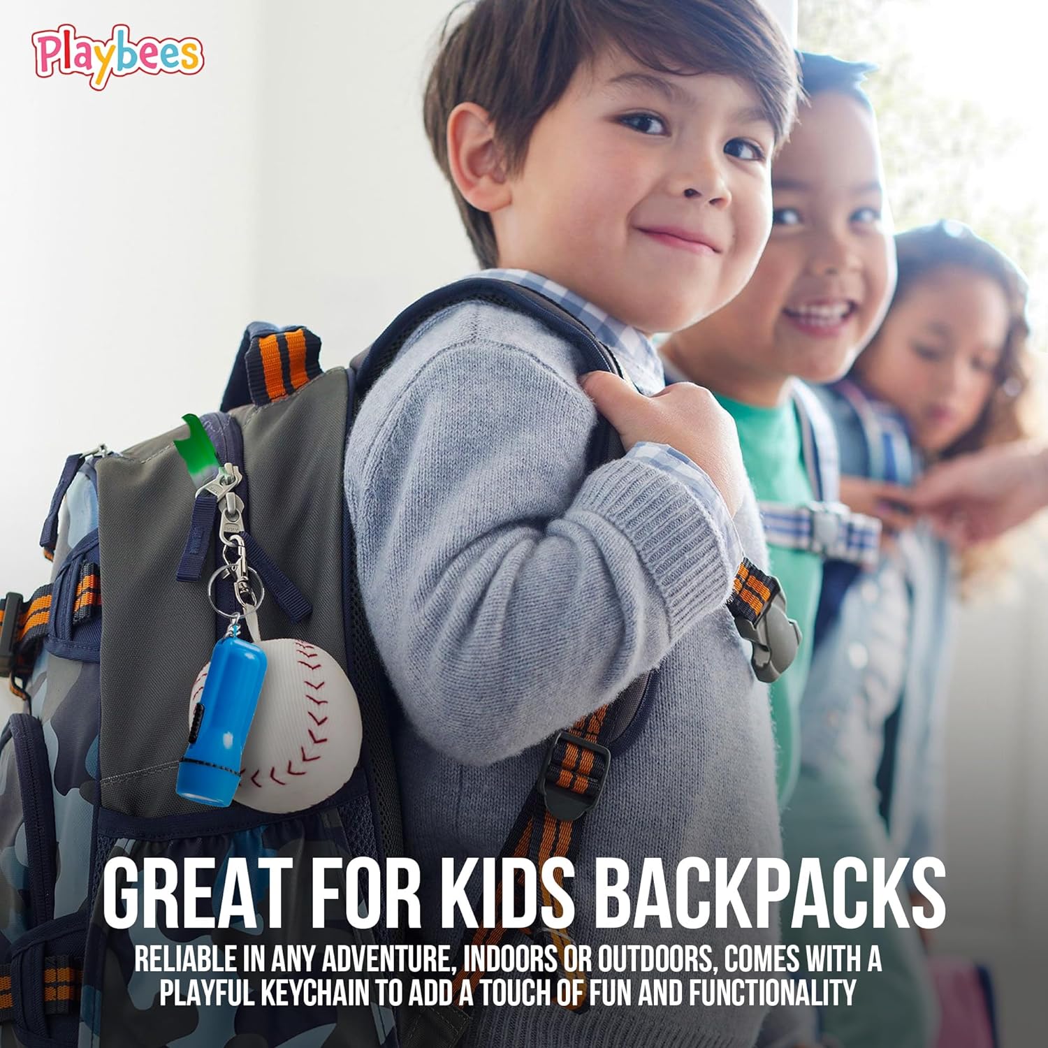 Mini Flashlight Keychain Bulk for Kids 12 Pieces Assorted Colors Plastic LED Flashlight