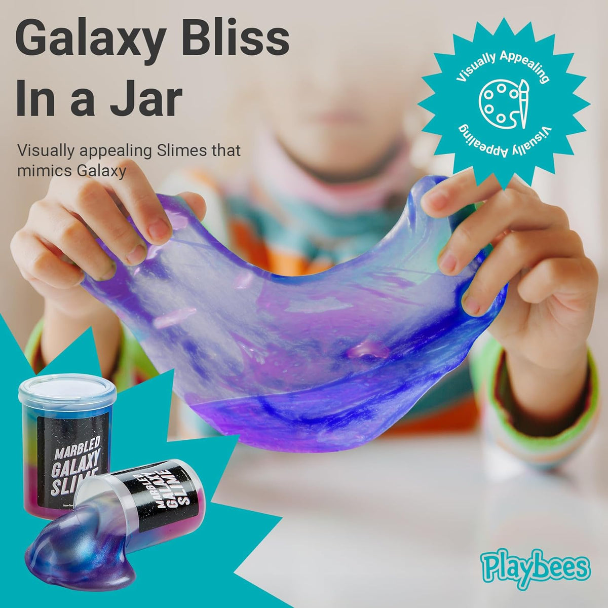 Marbled Galaxy Slime - 24 Pack - Cosmic Galaxy Gooey Unicorn Fidget Kit for Sensory Stimulation and Creative Play
