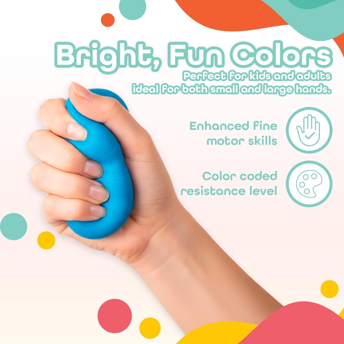 Playbees Therapy Putty for Hand Therapy – Sensory Exercise Putty for Kids & Adults, Therapeutic Hand Putty for Physical Therapy Supplies, Hand Therapy Putty - Extra Soft, Soft, Medium, Firm
