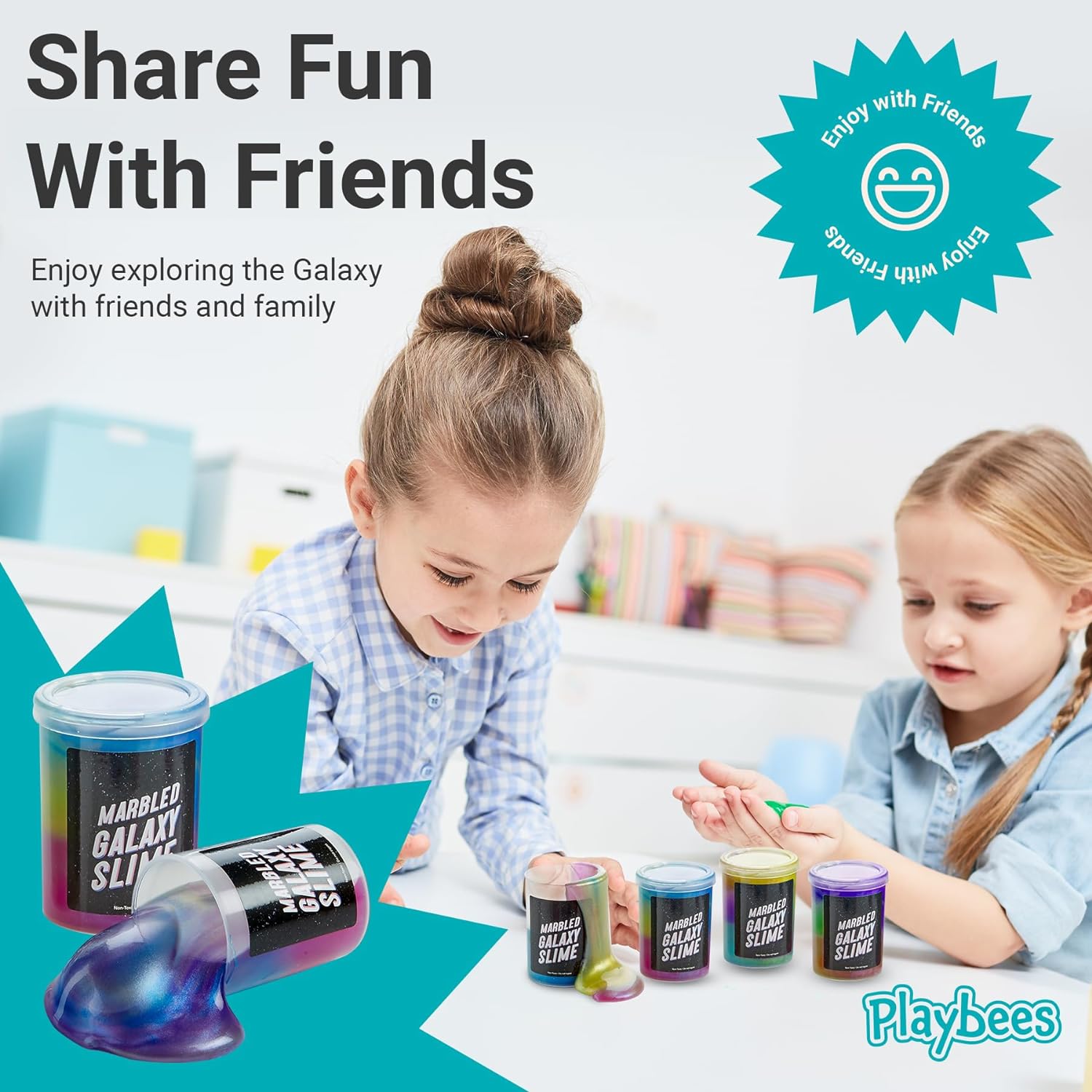 Marbled Galaxy Slime - 12 Pack - Cosmic Galaxy Gooey Unicorn Fidget Kit