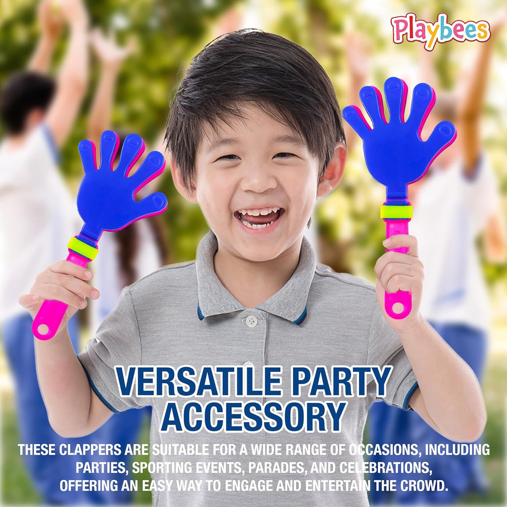 Colorful Hand Clappers - 12 Pack - 7" Noisemakers for Ultimate Party Fun