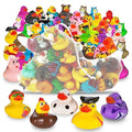 Assortment Rubber Duck Toy Duckies for Kids - 50 Pack - Perfect for Sensory Play, Stocking Stuffers, and More