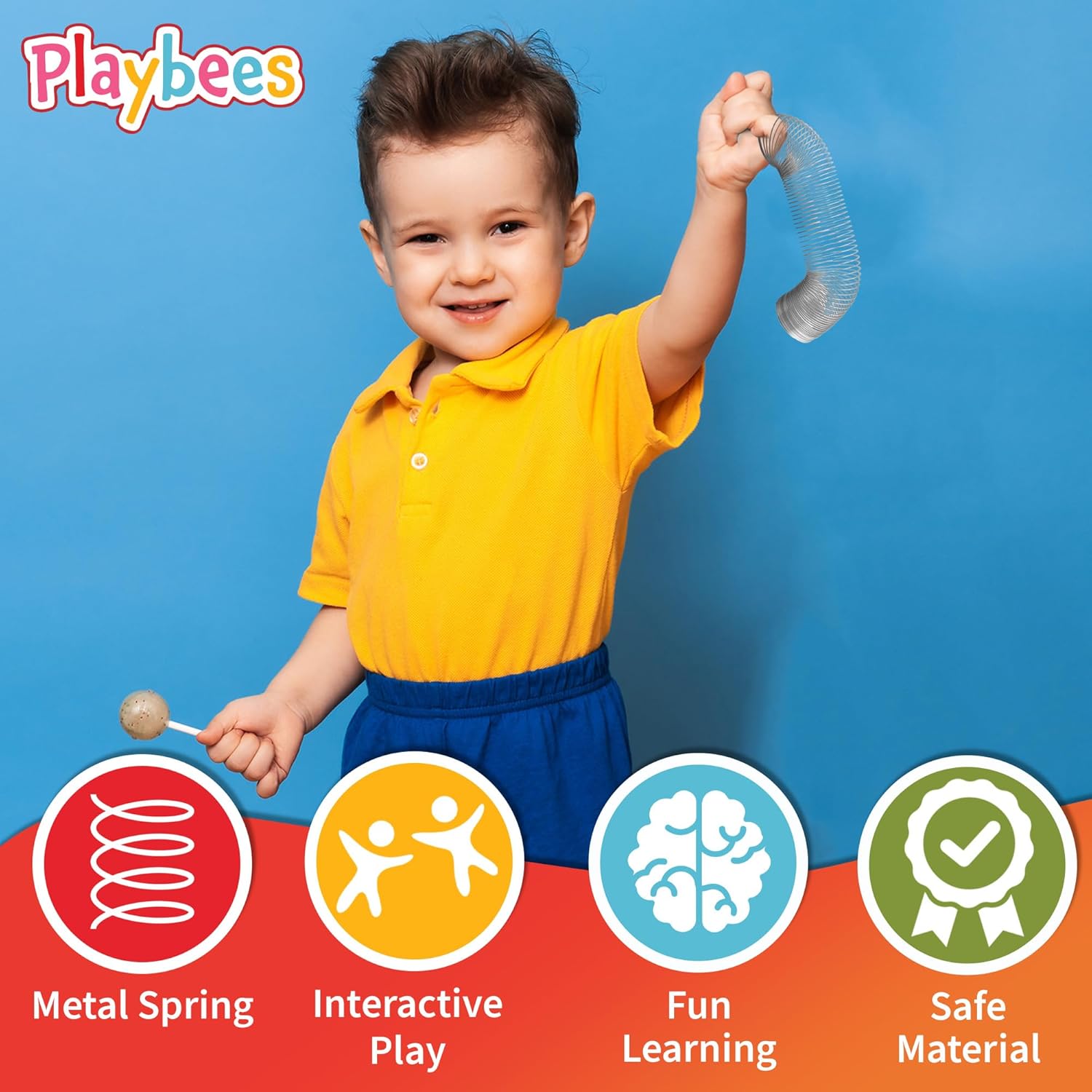 Original Metal Coil Slinky Spring Walking Toys 2-Set of 4-Ideal for Kids Teens &dults Novelty Prize Party Favor Great for Classroom Games Travel Activities Slinky Toy for Fun Deter Squirrel and Pests