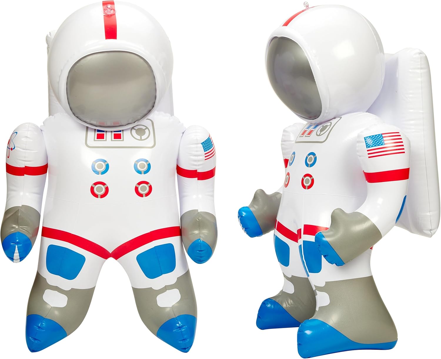 24 Inch Inflatable Astronaut Toy – Set of 2 Space Themed Party Decorations, Outer Space Birthday Supplies, Astronaut Pool Float, Galaxy Party Favor for Kids, Astronaut Decor and Photo Prop