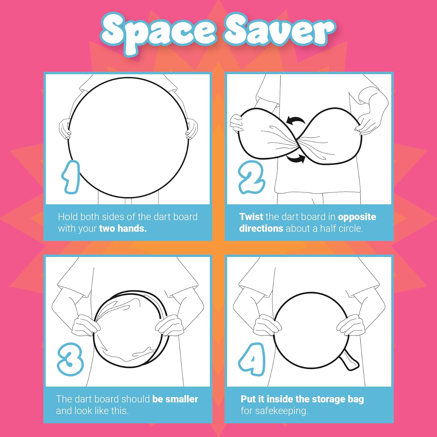 Playbees Large Dart Board for Kids 29" – Sticky Ball Dart Game for Boys & Girls – Indoor/Outdoor Safe Hanging Dartboard – Fun for Ages 3–12 – Perfect Christmas