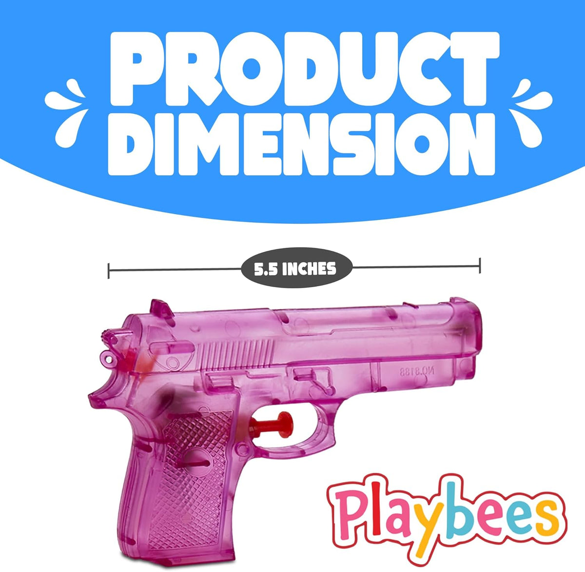 Water Blasters - 6 Inch - 24 Pack - Assorted Colors - Soaker Squirt Summer Shooter Toys for Swimming Pool, Beach, Water Fighting Toy, Pool Party Beach Games for Boys, Girls, Adults
