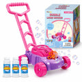 Playbees Bubble Lawn Mower for Toddlers 1-3 - Kids Toy Lawn Mower with Music & Realistic Sounds, Bubble Blowing Machine, Push Garden Toy for Girls, Indoor/Outdoor, Birthday & Preschool Gift (Pink)