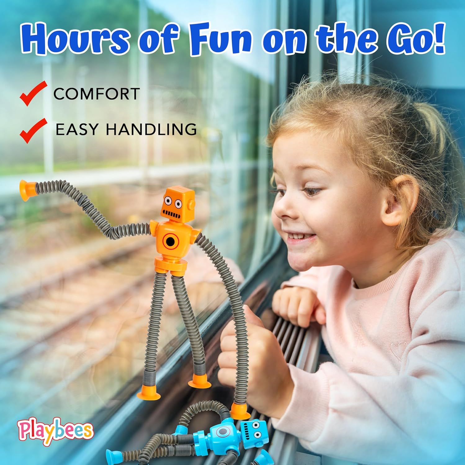 Telescopic Suction Cup Robot Toys