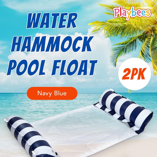 2- Pack Hammock Pool Float Blue Multi-Purpose Inflatable Water Pool Floats Fun Pool Float Lounger for Adults and Kids Variation