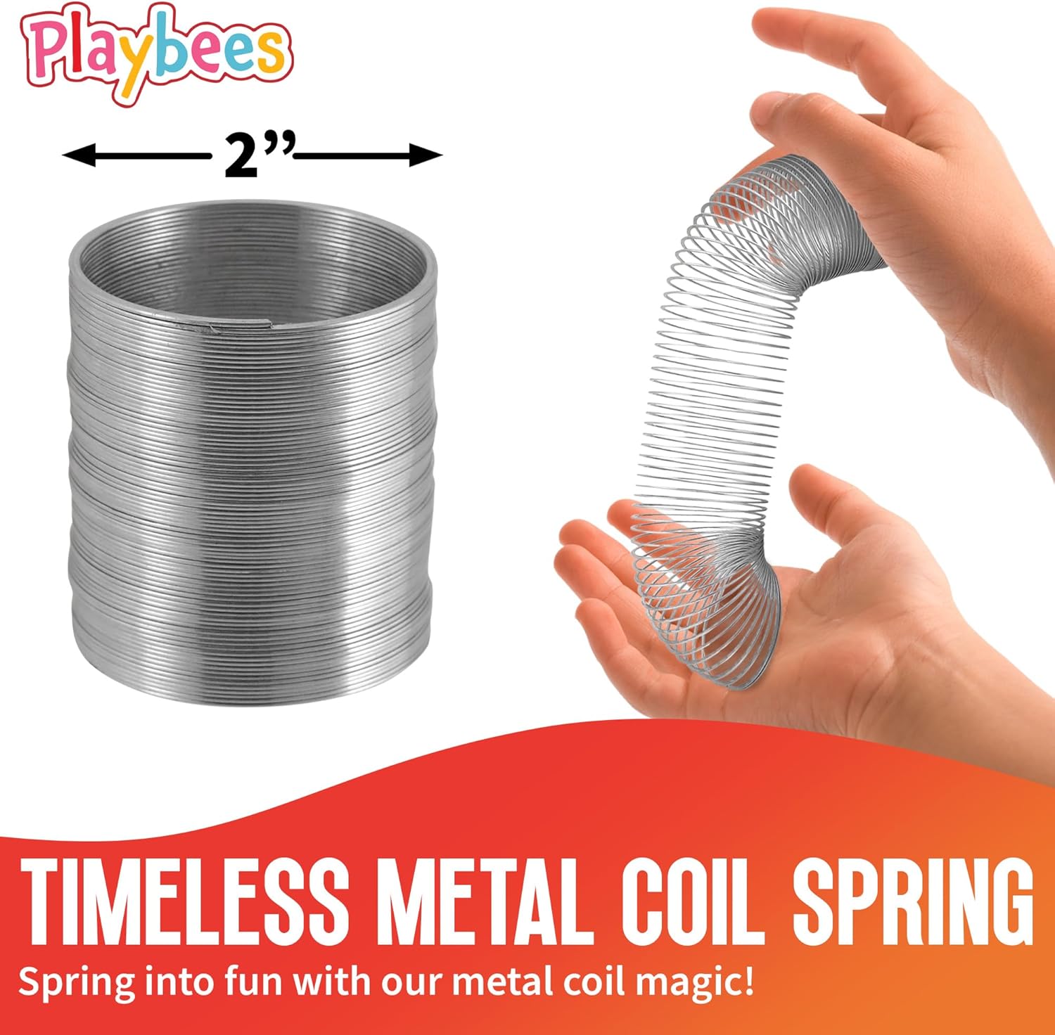 Original Metal Coil Slinky Spring Walking Toys 2-Set of 4-Ideal for Kids Teens &dults Novelty Prize Party Favor Great for Classroom Games Travel Activities Slinky Toy for Fun Deter Squirrel and Pests